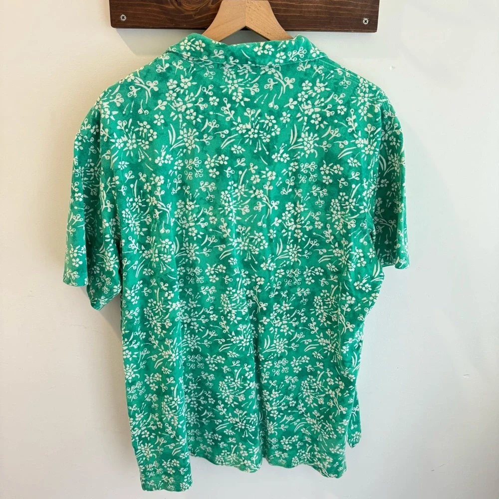 Polo Ralph Lauren‎ Green Floral Short Sleeve Polo Shirt XL